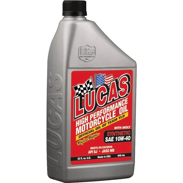 Lucas Oil High Performance Synthetic 4T 10W40 Motorcycle Oil With Moly 3 Lucas Oil High Performance Synthetic 4T 10W40 Motorcycle Oil With Moly