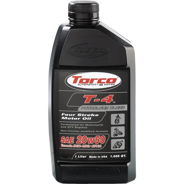 Torco T4 Petroleum Motorcycle 20W50 Oil 3 Torco T4 Petroleum Motorcycle 20W50 Oil