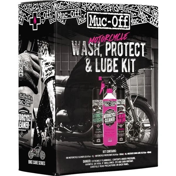 Muc-Off Motorcycle Wash, Protect And Lube Kit 3 Muc-Off Motorcycle Wash, Protect And Lube Kit